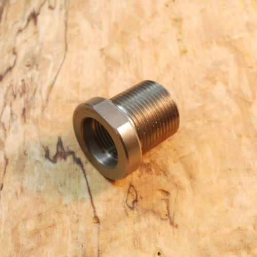 1/2"×28 RH (female) to 5/8"×24 RH (male) STAINLESS Thread Adapter - SKU#019